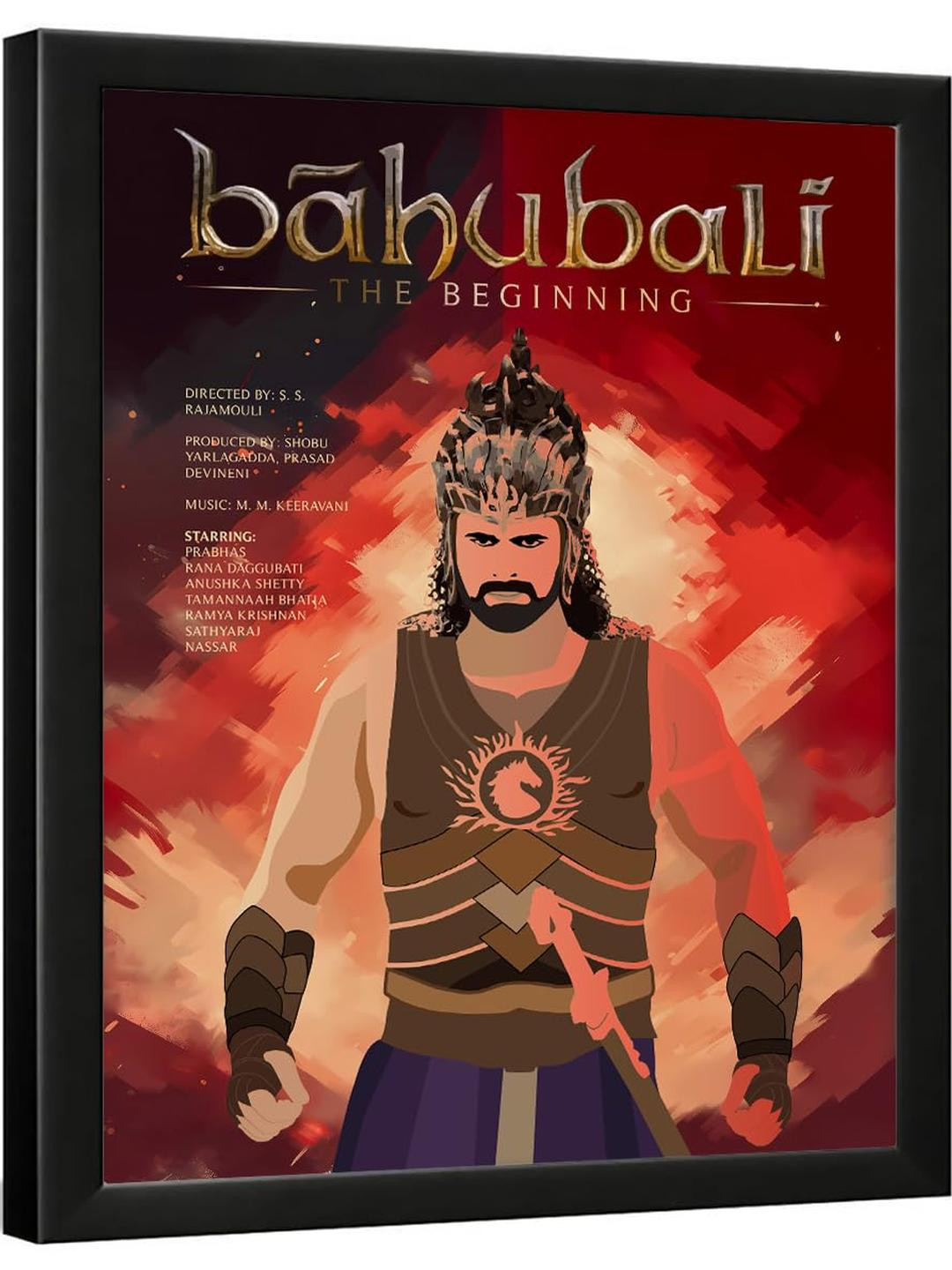 Chaka Chaundh Red & Brown 1 Piece Wood Wall Paintings