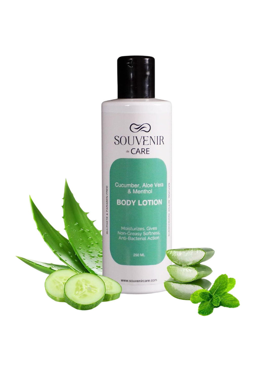 Souvenir Cucumber & Aloe Vera & Menthol Body Lotion For Moisturising Skin - 250 ml