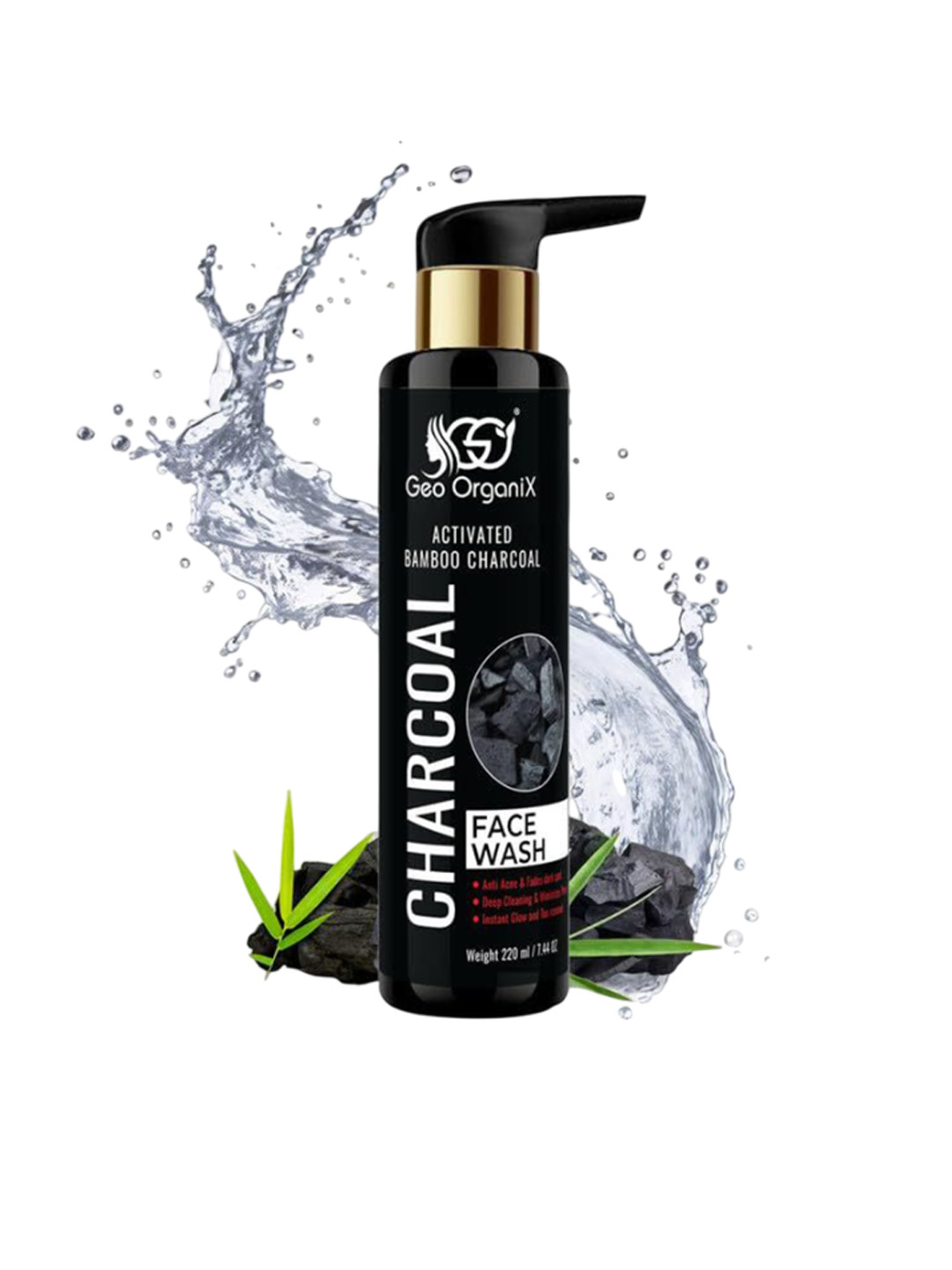Geo OrganiX Charcoal Deep Cleansing Face Wash- 200 ml