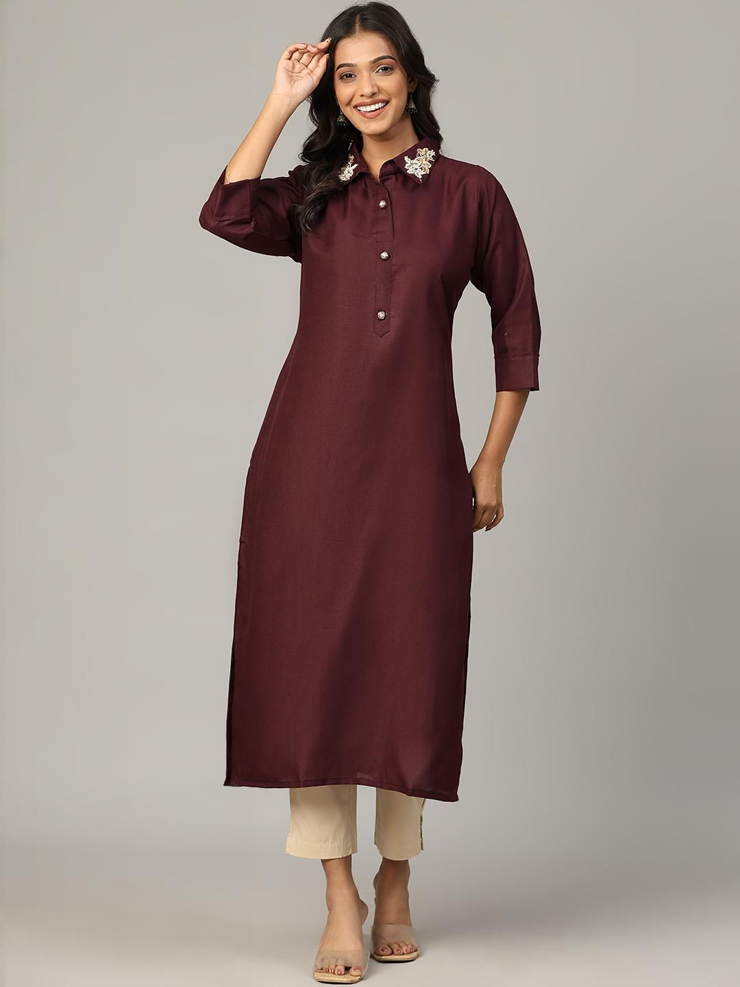 4u Fashion Women Thread Work Kurta
