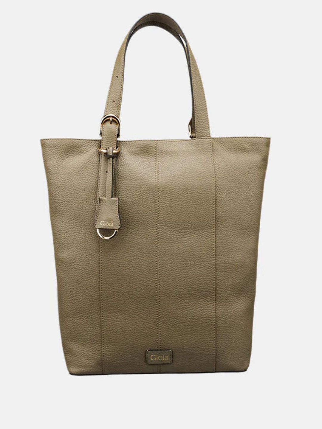 GIOIA Women Olive Leather Anna Top Zip Bag