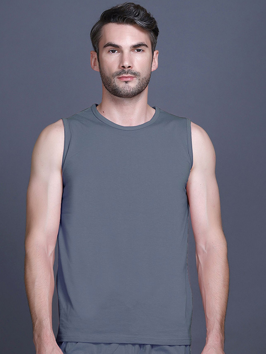 GODFREY Sleeveless Round Neck Tank Vest - GMT2532OL_PBu