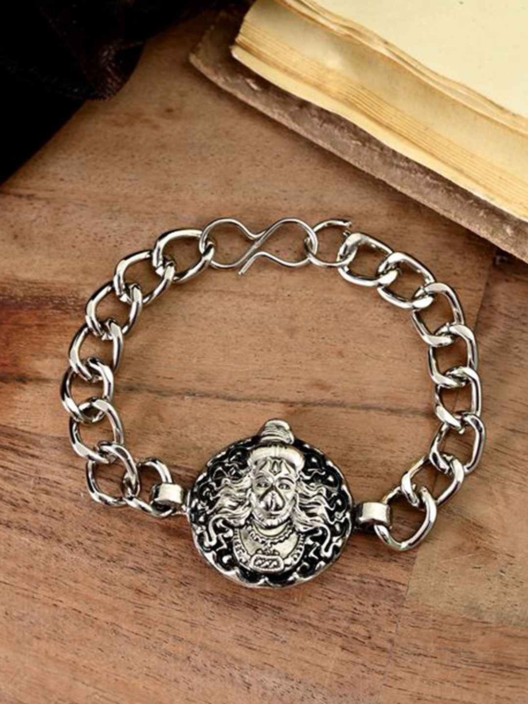 P. R. PRINTS Unisex Round Shape Bajrang Bali Hanuman Ji Charm Bracelet