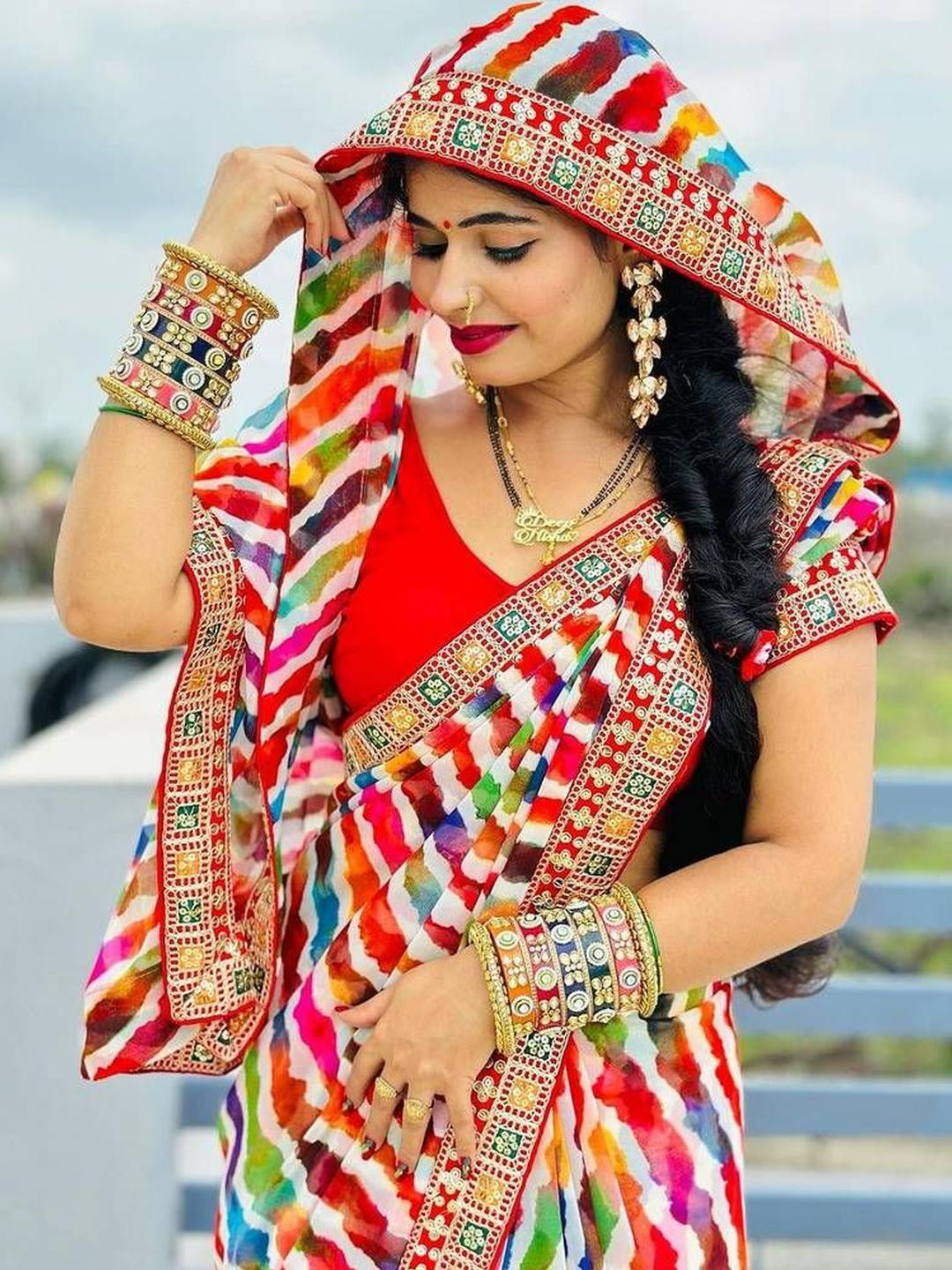 KALINI Poly Georgette Designer Banarasi Saree