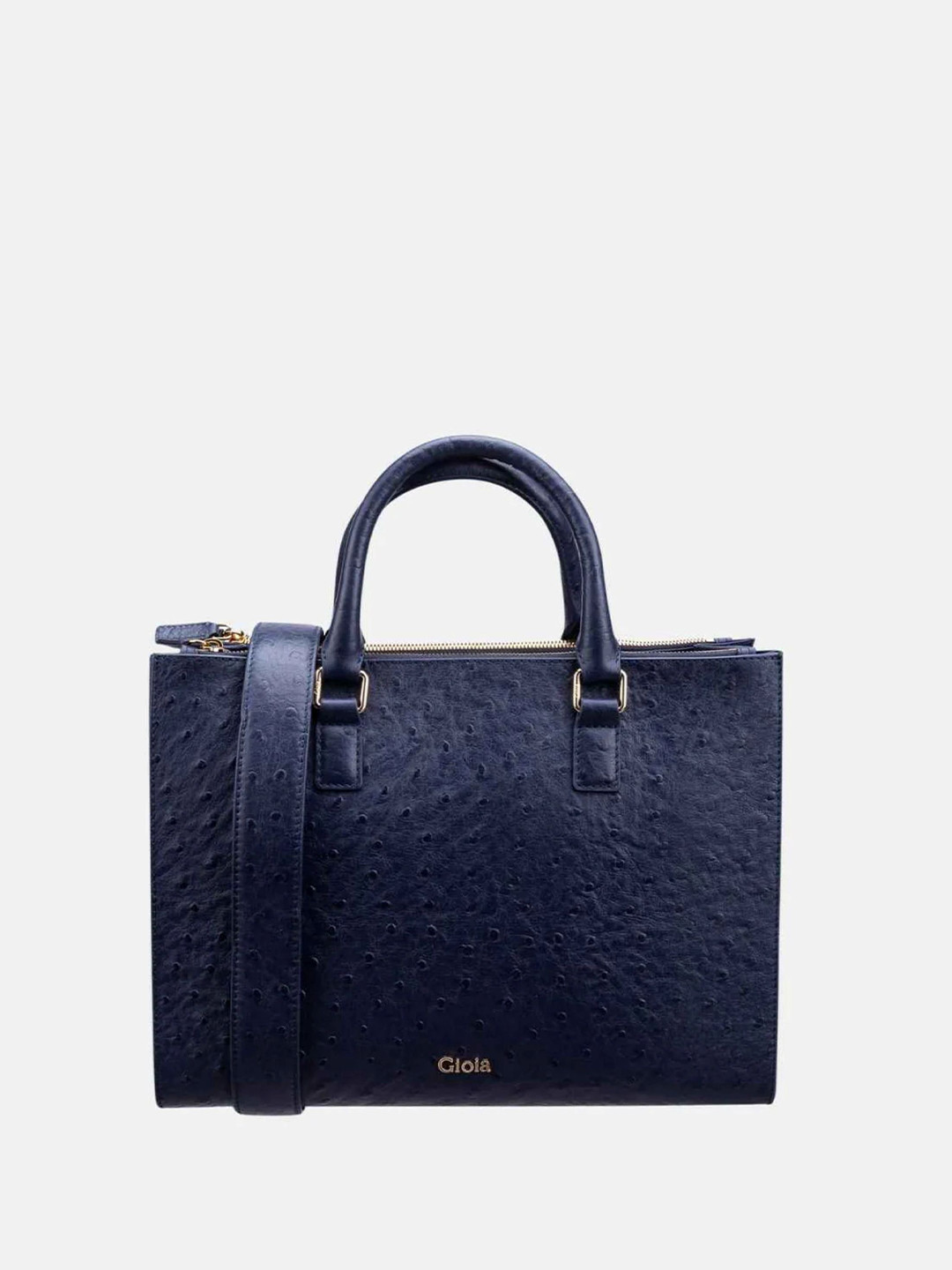 GIOIA Women Navy Leather Celine Tote Bag