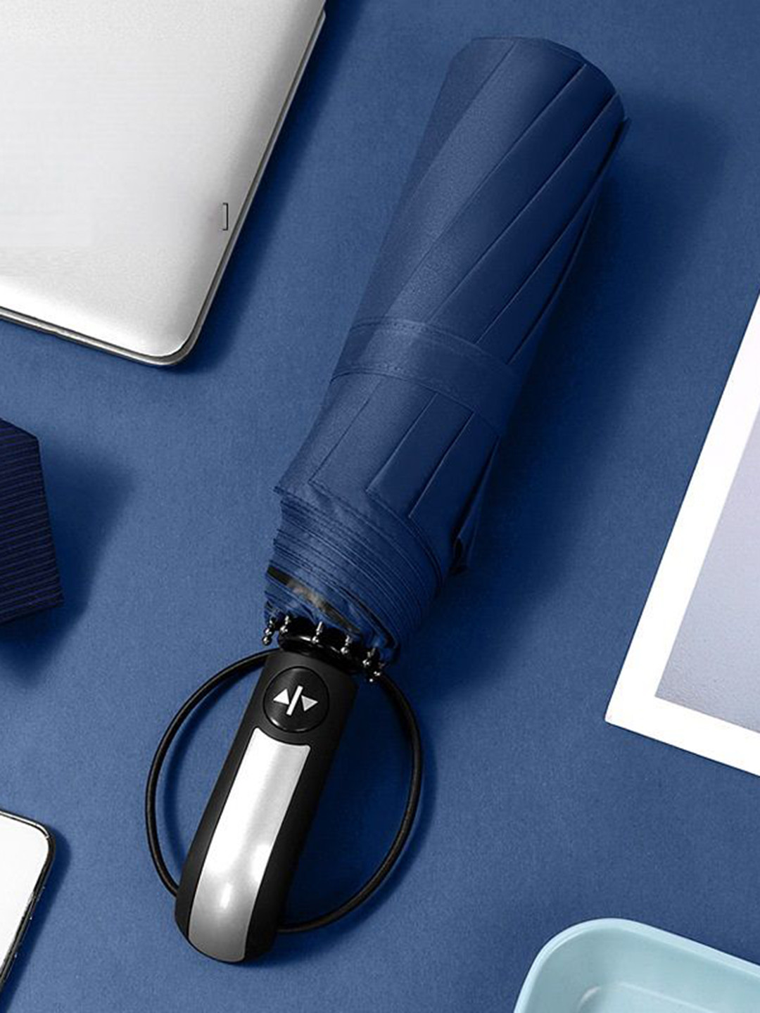 Alexvyan Blue Automatic 2 Fold Umbrella