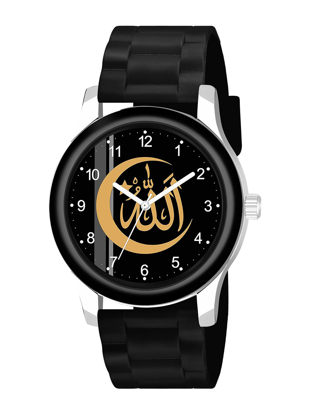 CSAMON Men Islamic Printed Dial & Straps Analogue Watch B9050BLK Islamic NUM01 CD