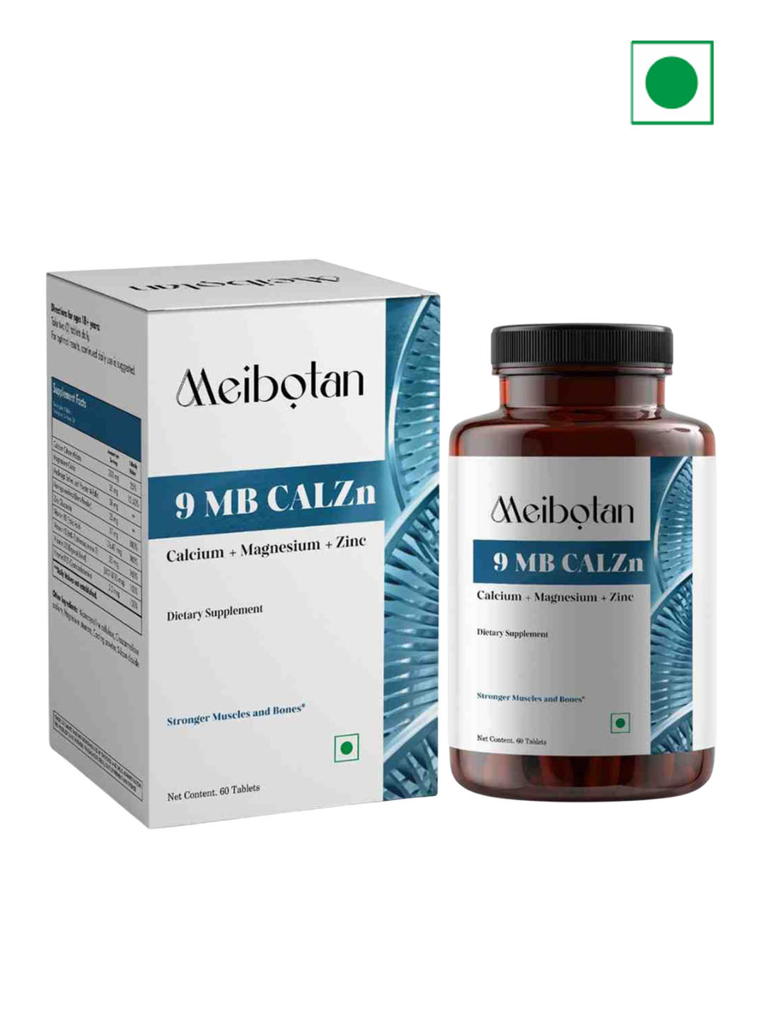 Meibotan Calcium Magnesium & Zinc Support Bone Health & Joint Health - 60 Capsules