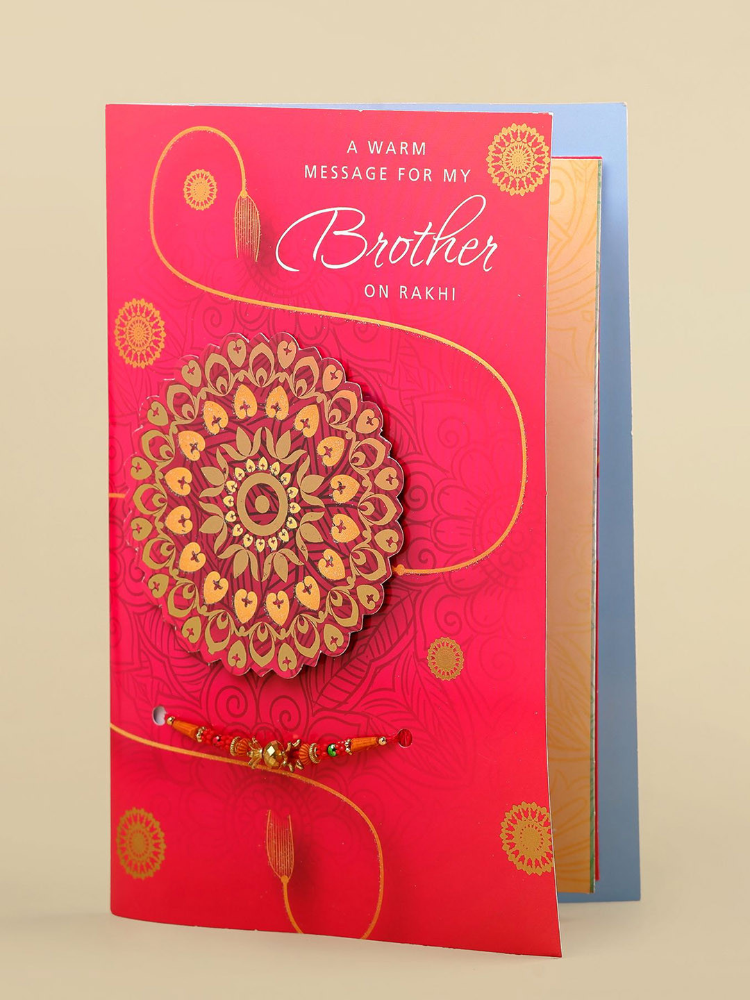 Archies Set Of 2 Thread Rakhis Greeting Card With Envelope