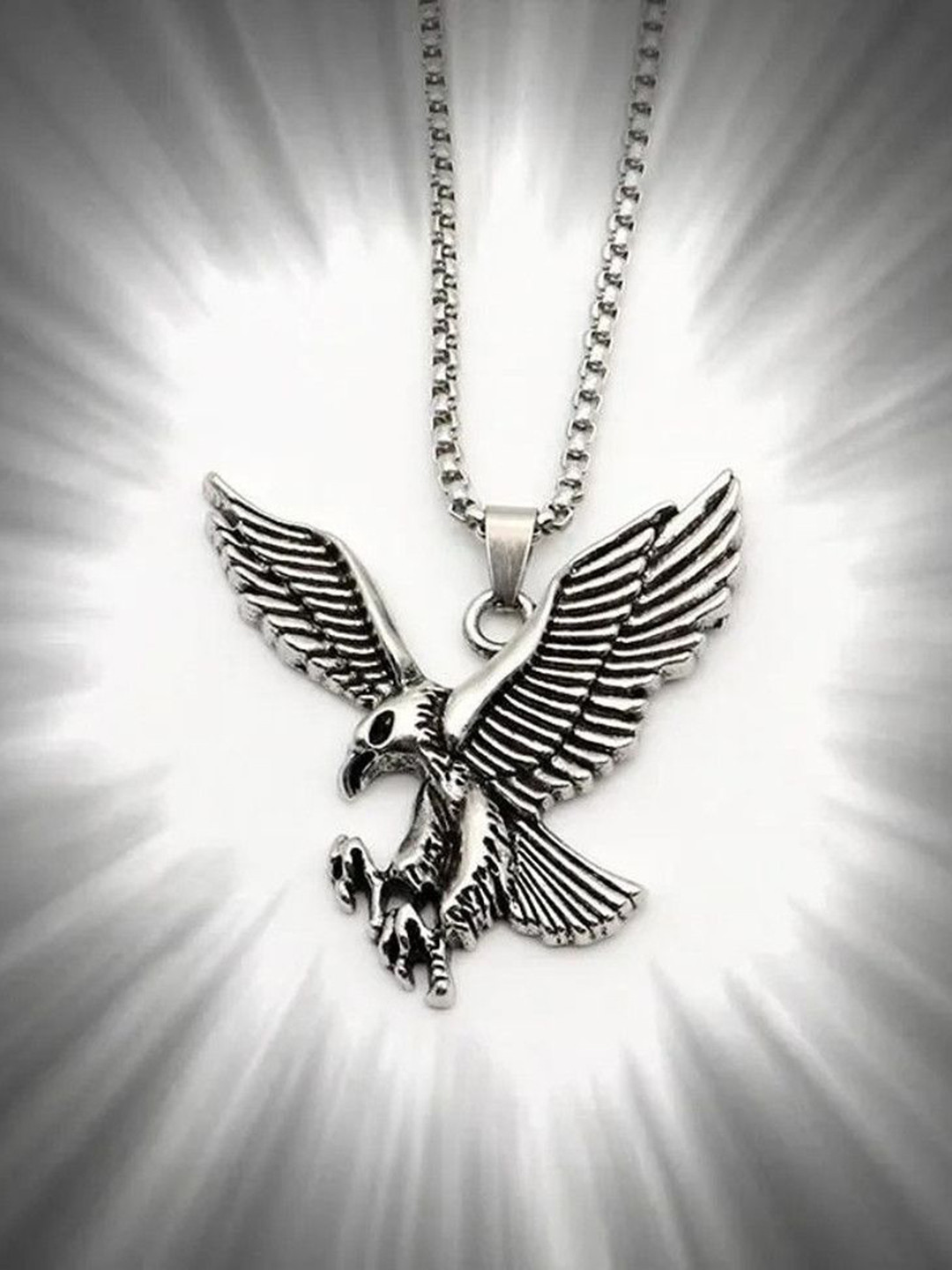 RV Jewels Unisex Stainless Steel Eagle Pendant With Chain