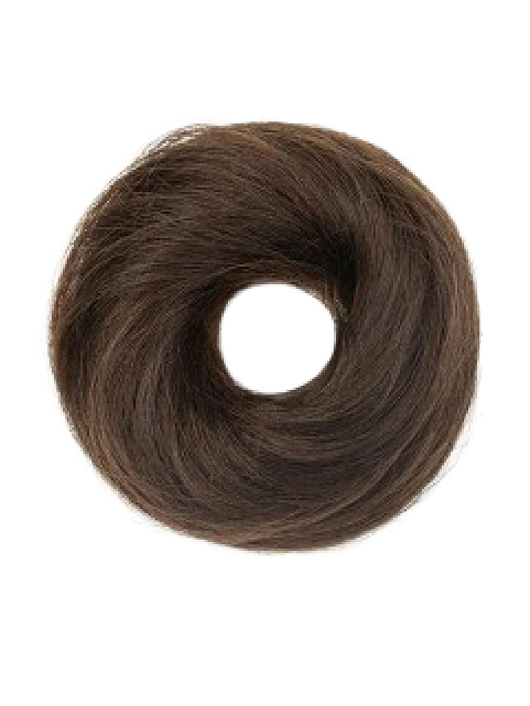 GROWTH Halo Straight Elastic Rubber Messy Bun Hair Extension - Natural Brown - 10 Inch