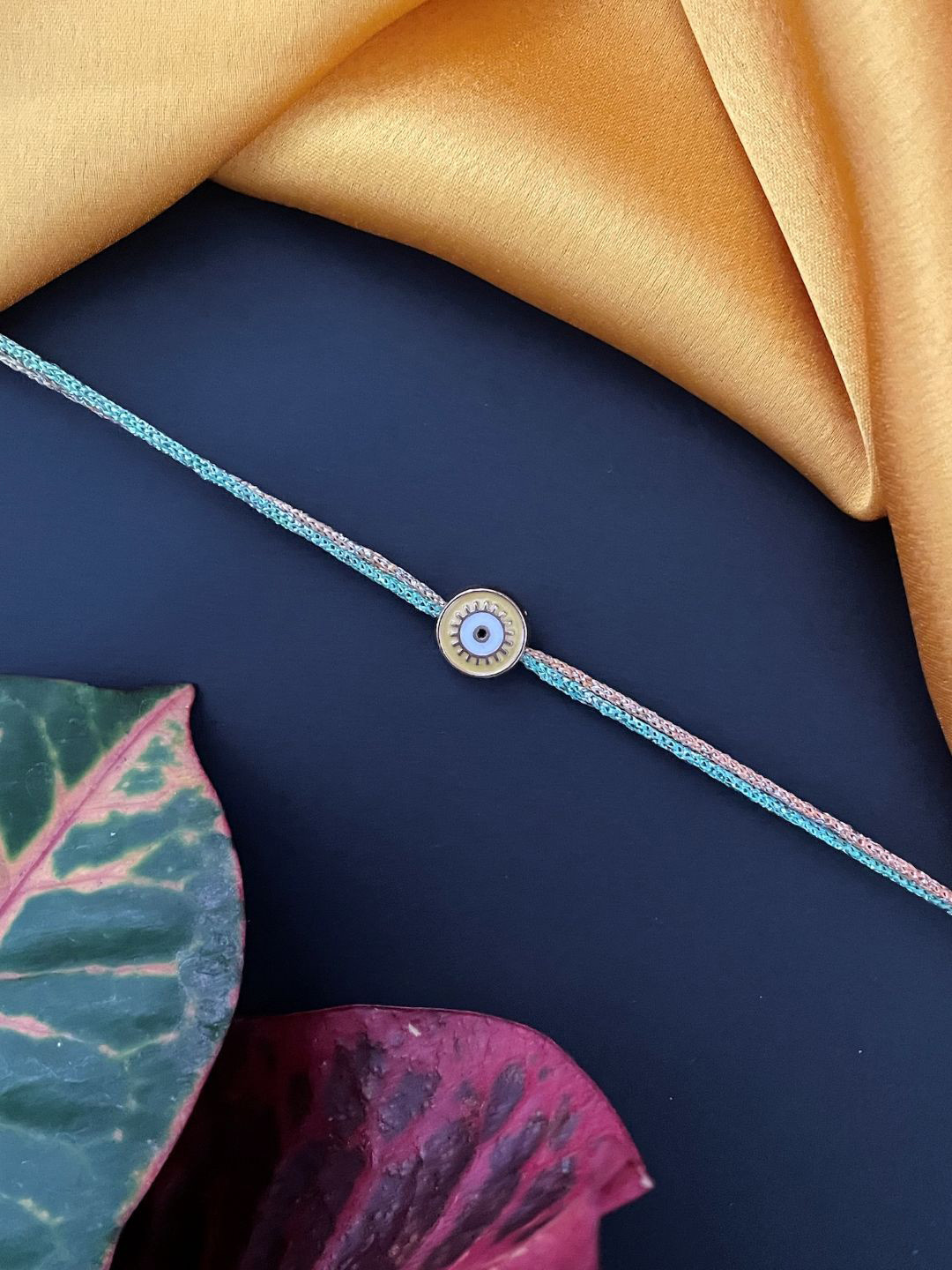 Digital Dress Room Round Pendant Thread Rakhi