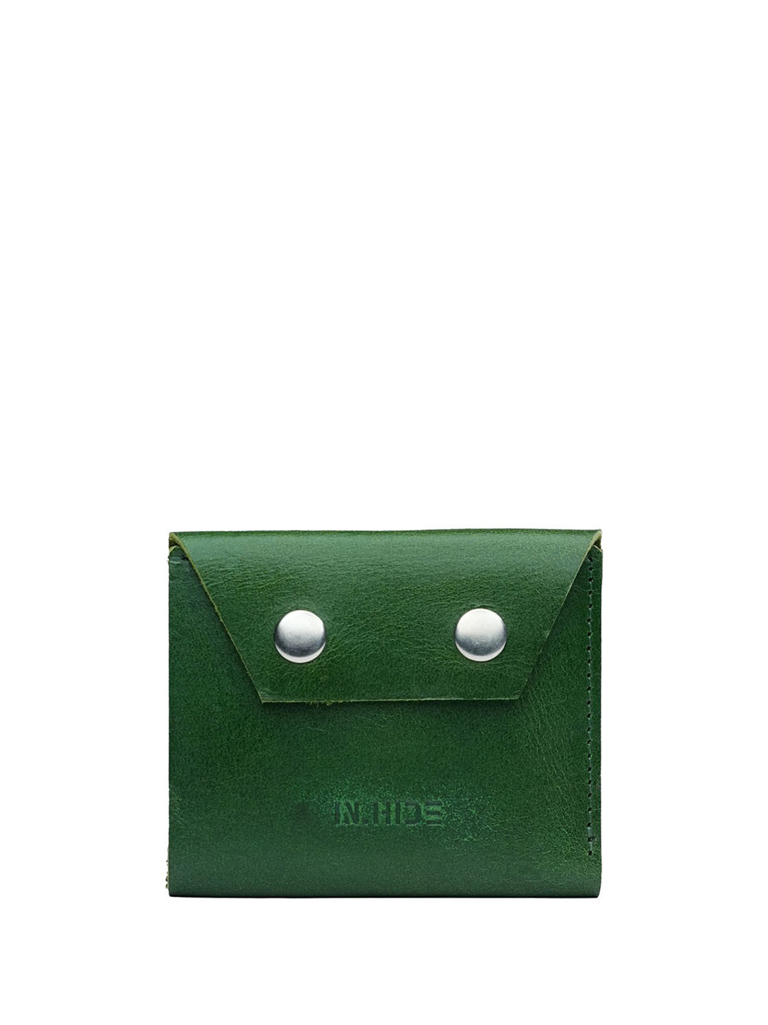 IN.HIDE Men Solid Textured Leather Short Card Holder