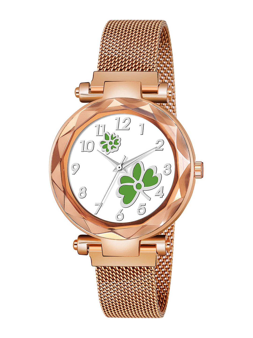 CSAMON Women Printed Dial & Bracelet Style Straps Analogue Watch GR_379_Gold_315