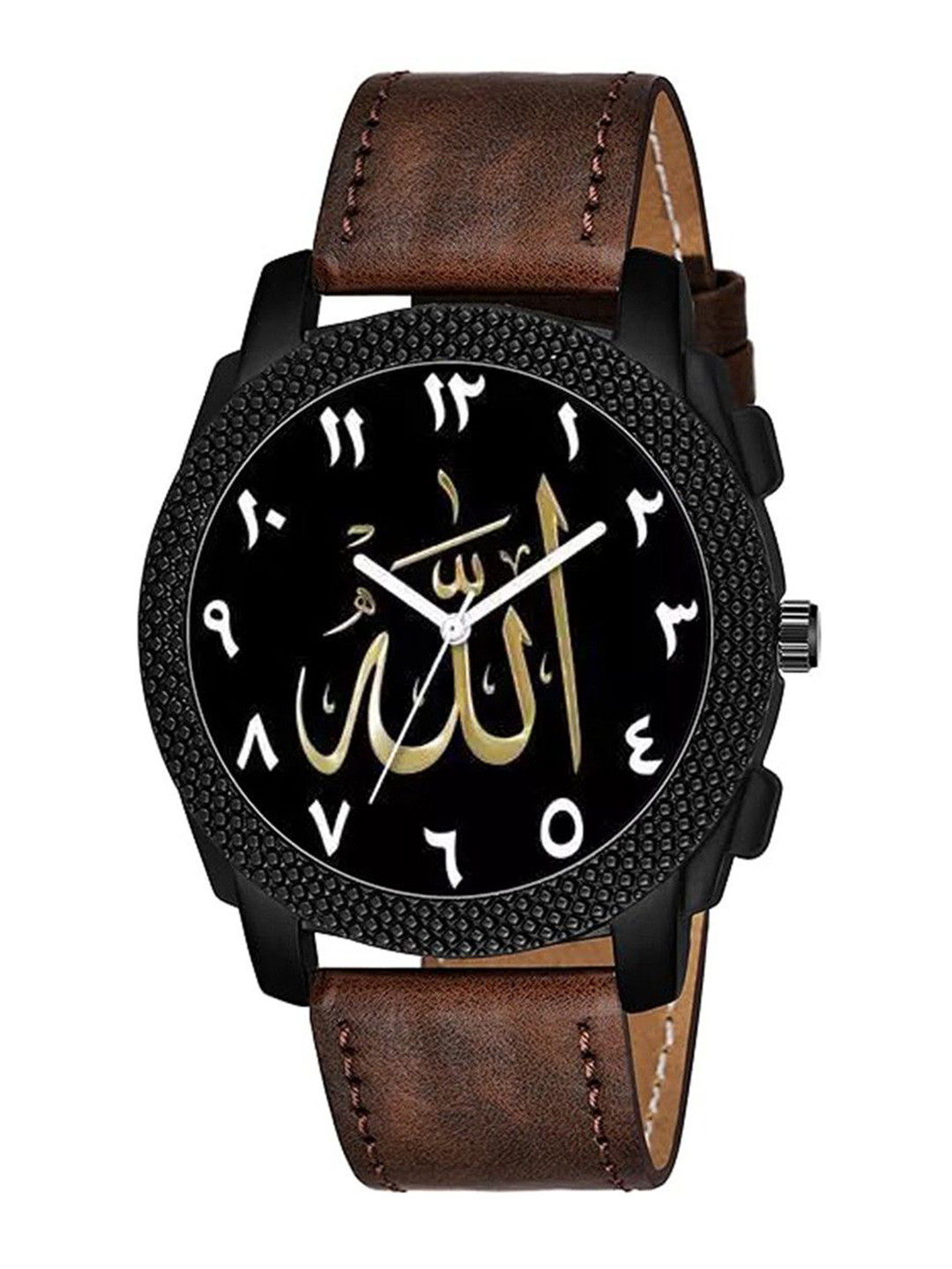 CSAMON Men Bracelet Style Straps Analogue Watch C1004BLK Islamic NUM07 Maroon L