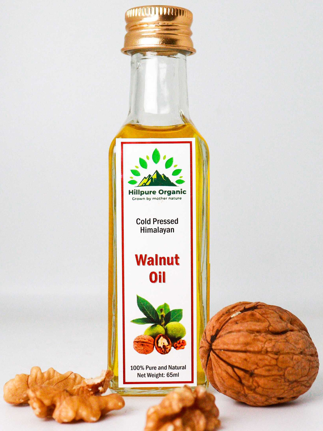 Hillpure Organic 100% Natural Cold Pressed Walnut Oil - 65 ml