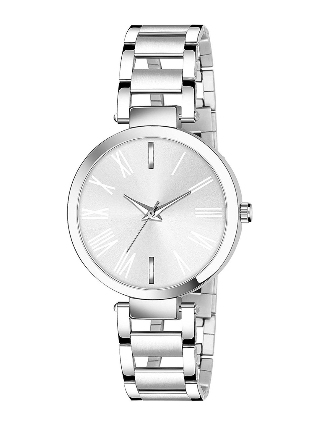 CSAMON Women Bracelet Style Straps Analogue Watch White Dial taitan Chain