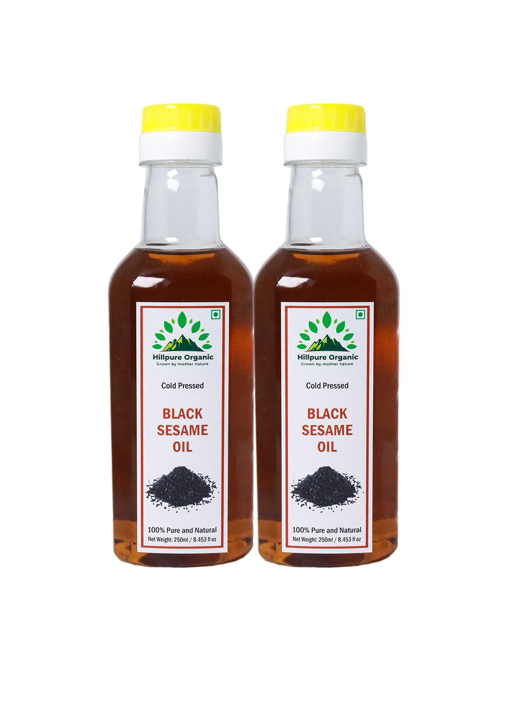 Hillpure Organic Set Of 2 100% Natural Cold Pressed Black Sesame Oil - 250 ml Each
