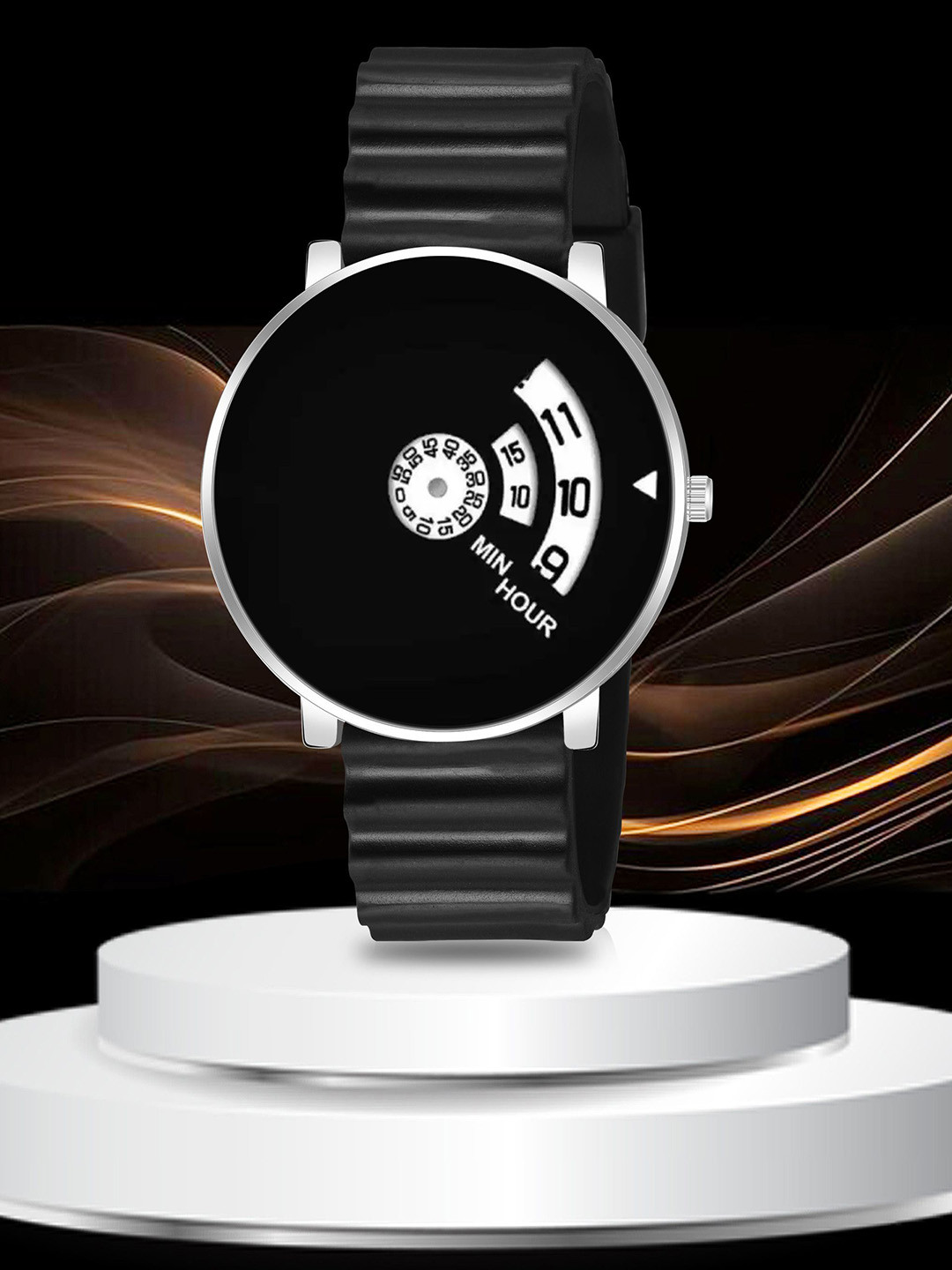 CSAMON Men Dial & Bracelet Style Straps Analogue Watch Paidu White Kata BLK 802 BLack