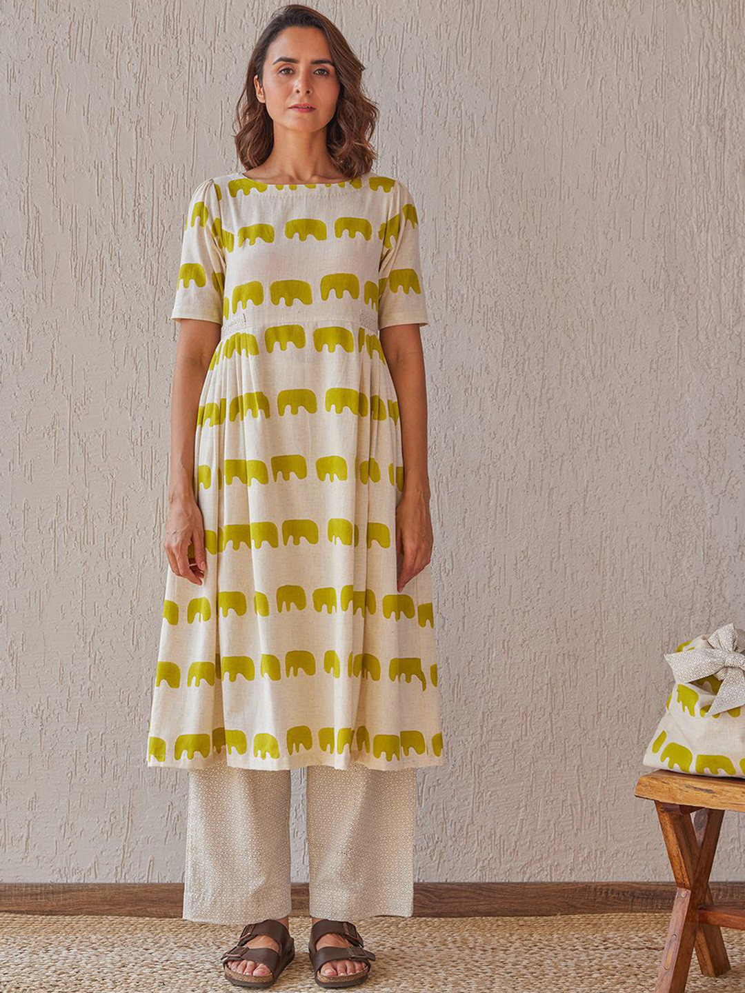The Yellow Bow Ellie Printed Round Neck Tunic With Trousers Co-Ords Set