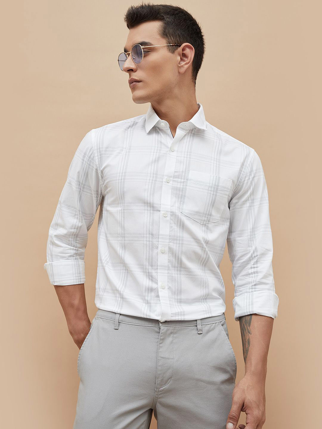 CODE by Lifestyle Checked Cotton Casual Shirt