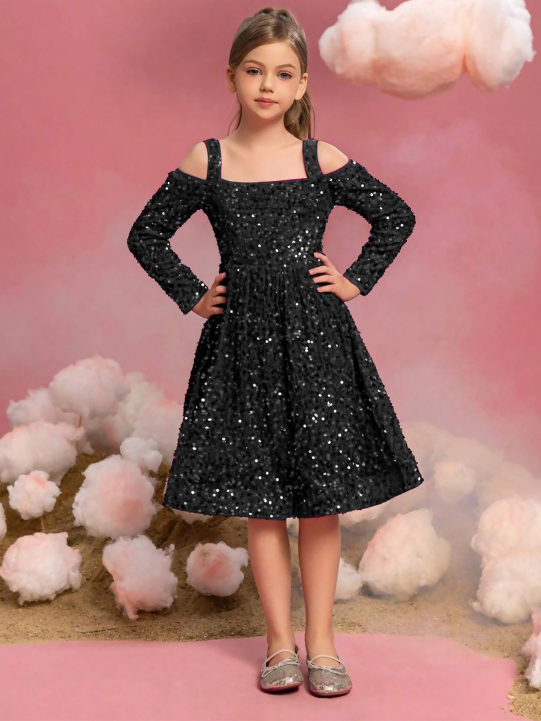Vani Enterprise Girls Fit and Flare Dress