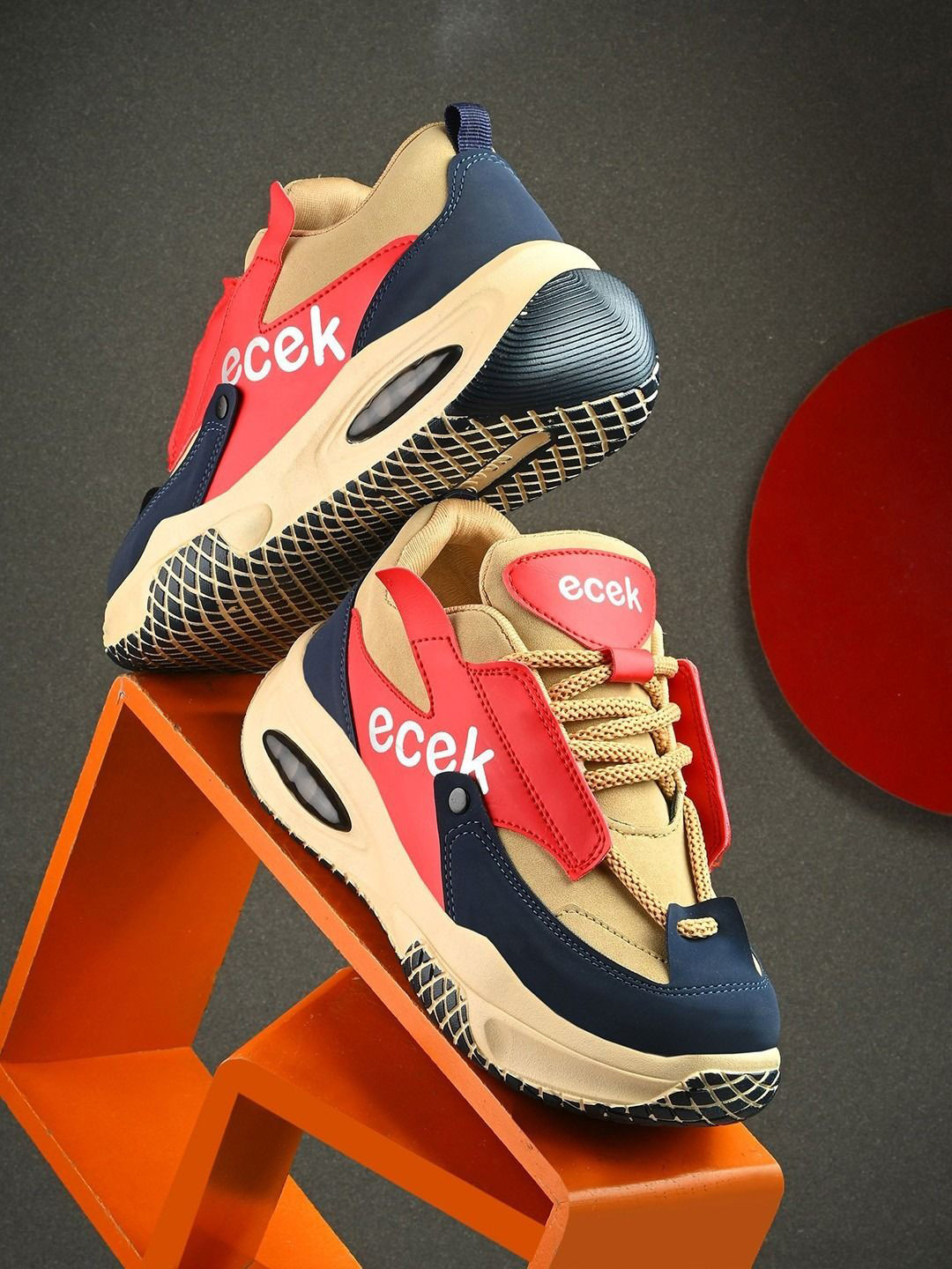 Ifah ecek Women Colourblocked Lace-Ups Sneakers