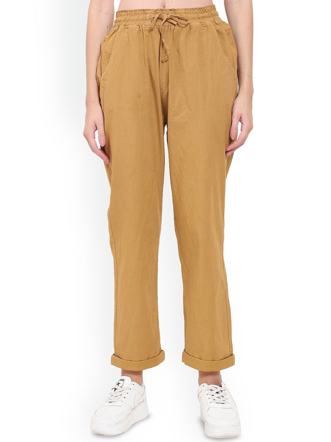 God's Club Women Regular Fit High-Rise Cotton Jeans