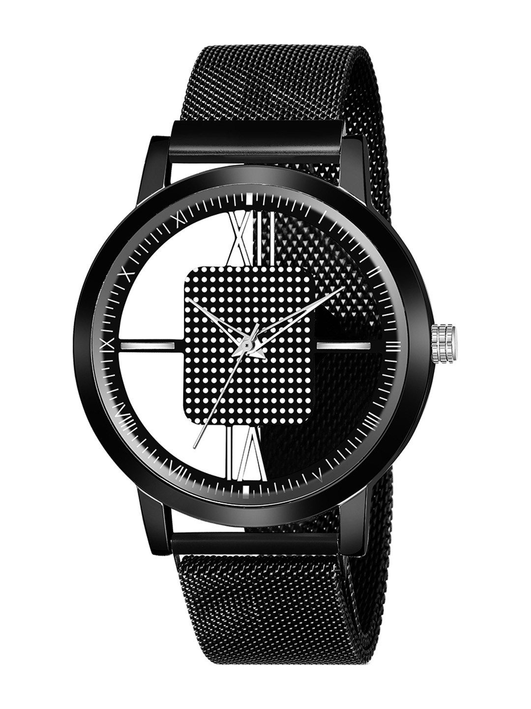 Gopal Shopcart Unisex Stainless Steel Bracelet Style Straps Analogue Watch GR_1008_maganet