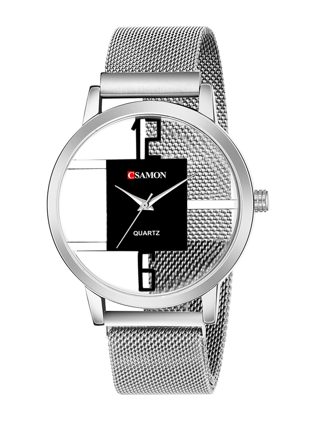 Gopal Shopcart Unisex Bracelet Style Analogue Watch GR_1051_6to12_opensilver_maganet