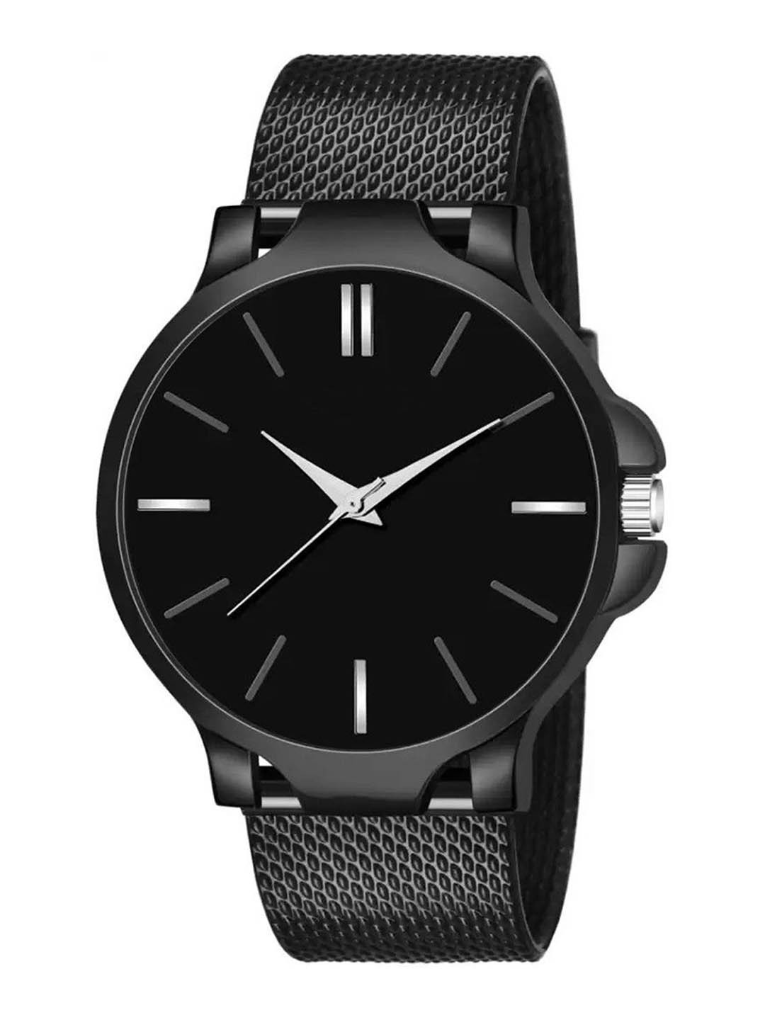 CSAMON Men Metal Dial & Silicon Bracelet Style Straps Analogue Watch 3Kan LR 5 BLK Safar