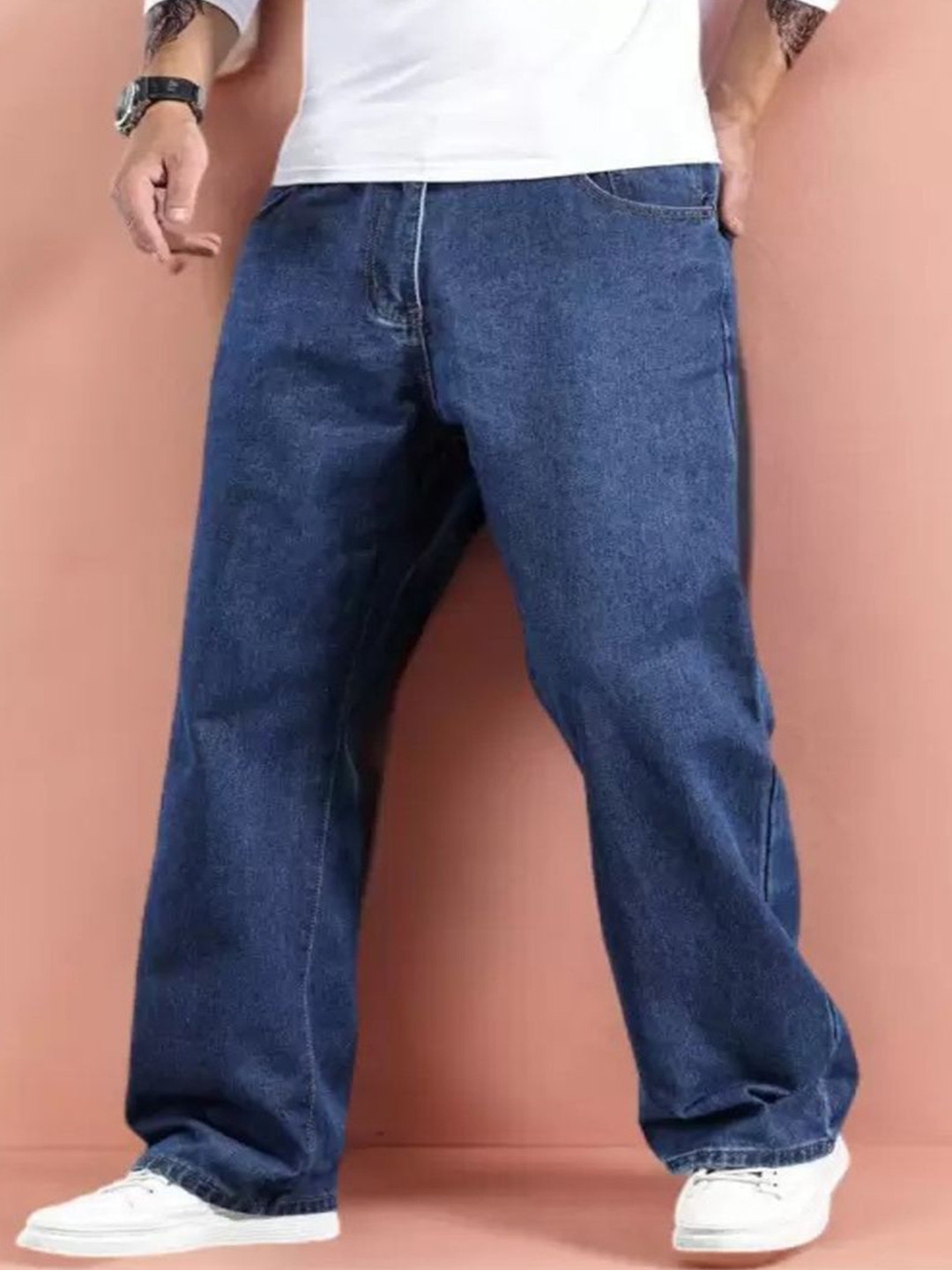 Playfeel Men Jean Baggy Mid-Rise Jeans