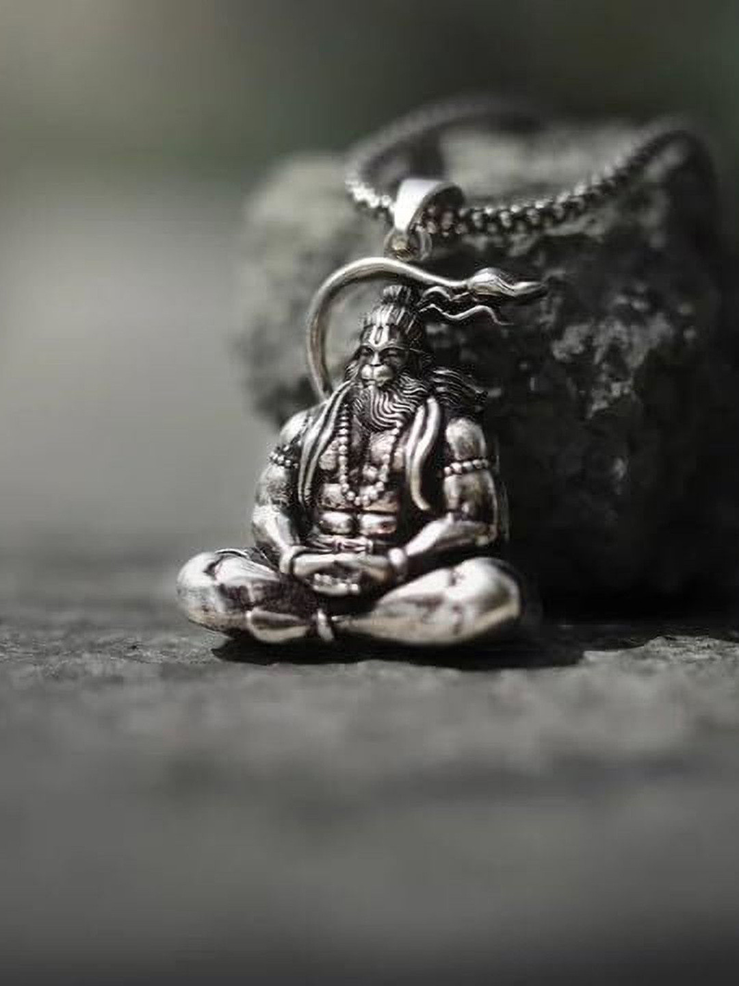 RV Jewels Unisex Stainless Steel Lord Hanuman Pendant