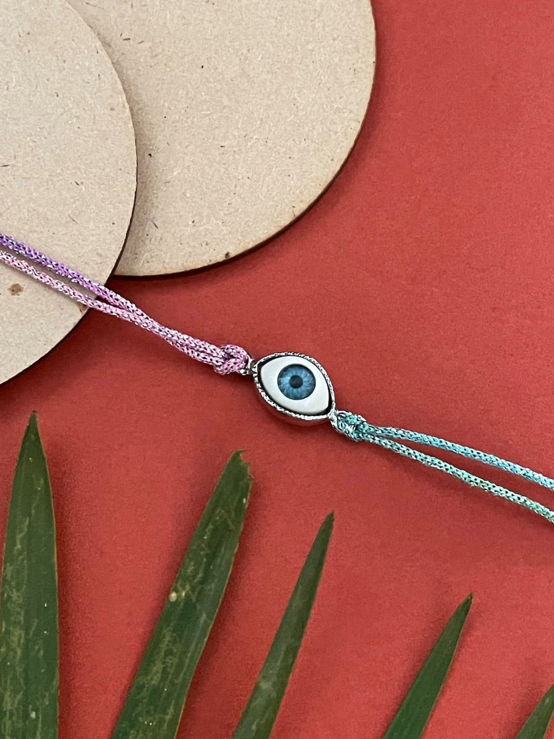Digital Dress Room Artificial Stone Studded Evil Eye Rakhi