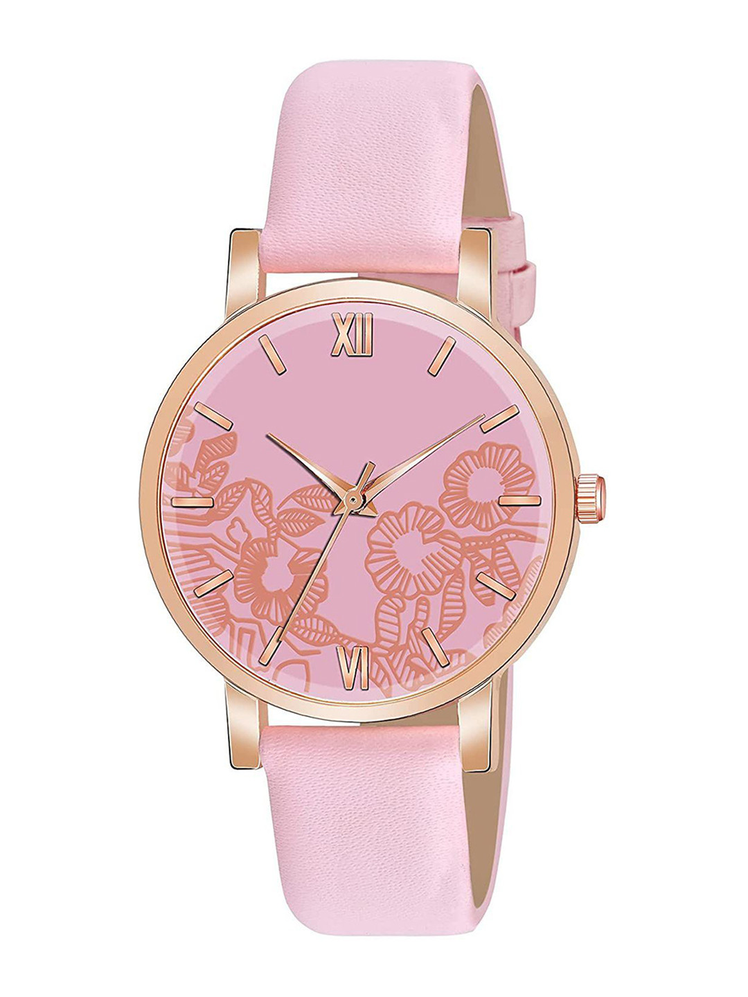 CSAMON Women Printed Dial Analogue Watch C36RG PINK R1 Leather
