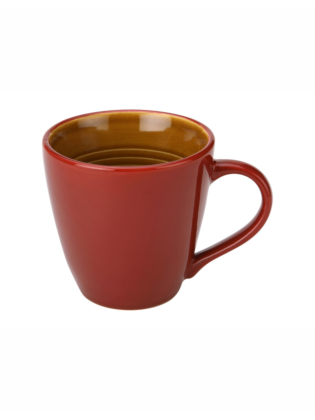 BODHI HOUSE Maroon & Brown Ceramic Dishwasher And Microwave Safe Glossy Cups