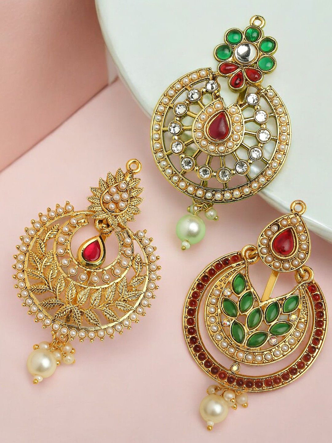 fabula Kundan Studded Bun Pin