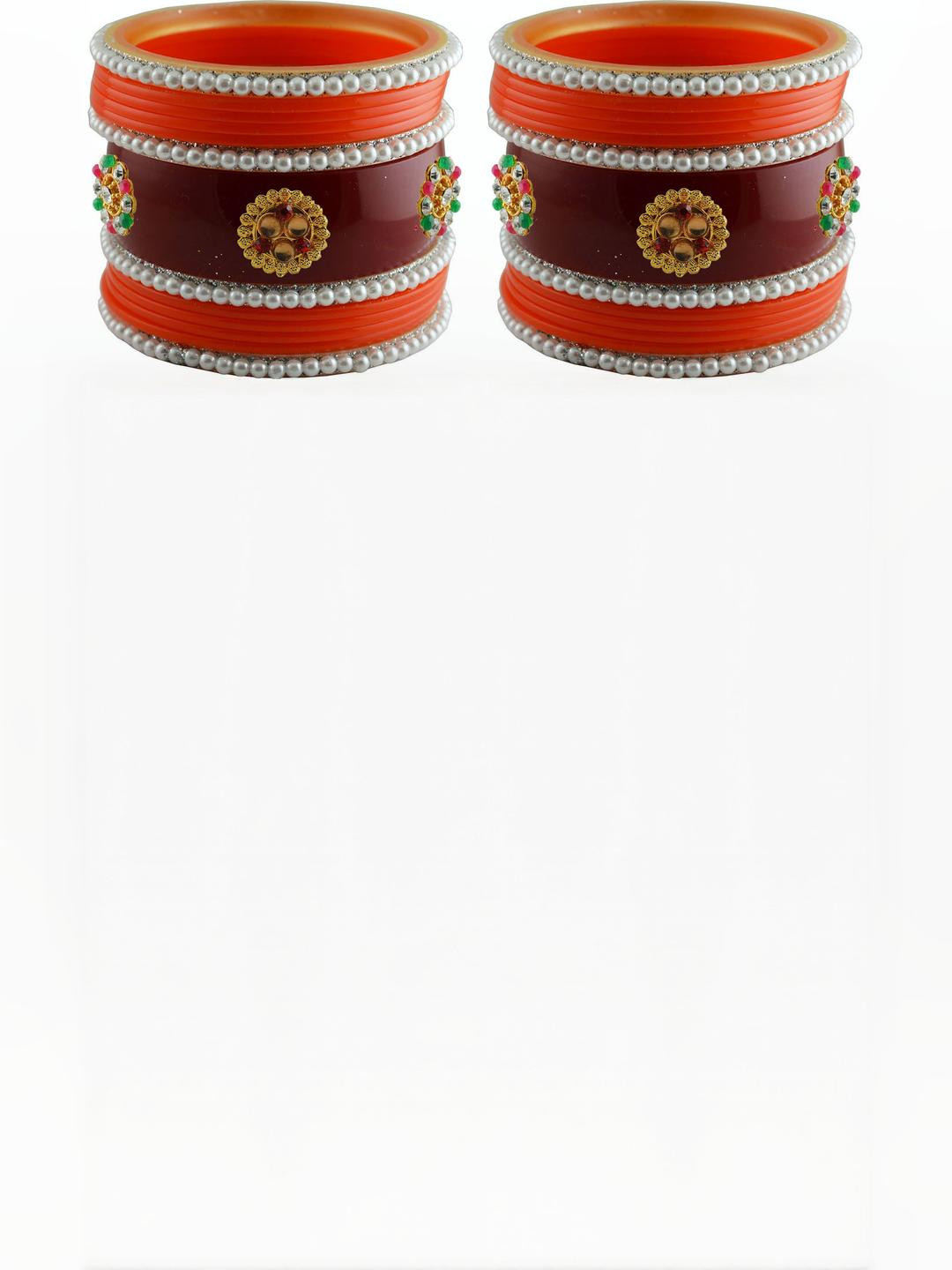 Vidhya Kangan plastic Multi floral design Bangle set