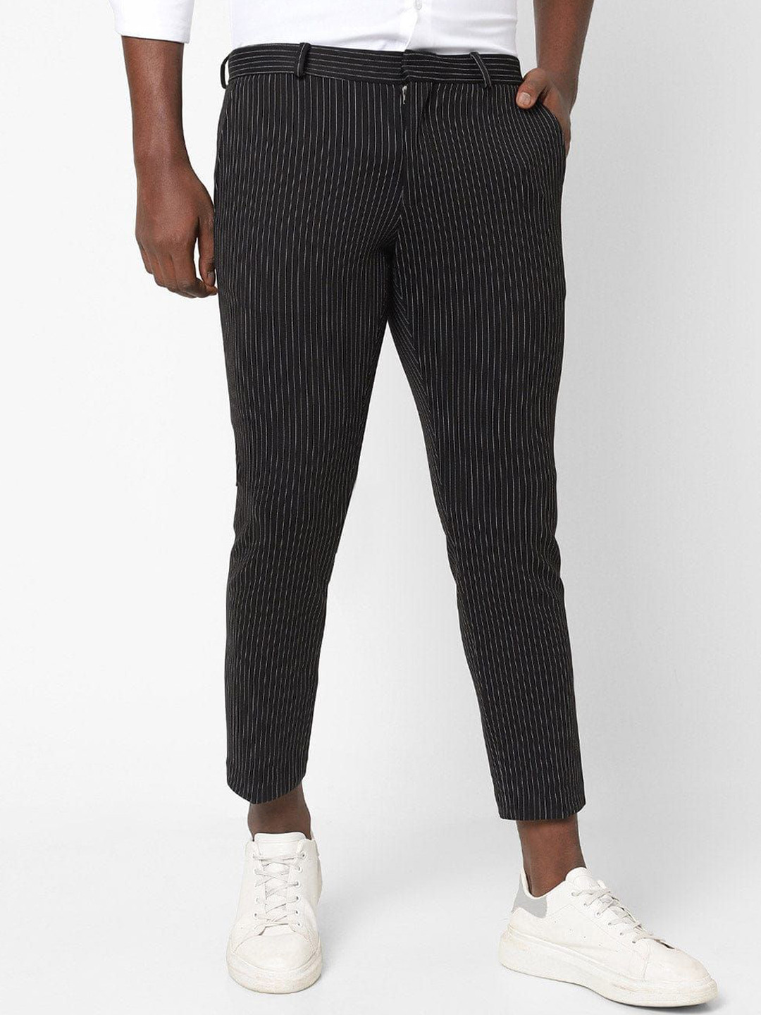 The Collection Men's Stripes Knitted Stretch Trouser