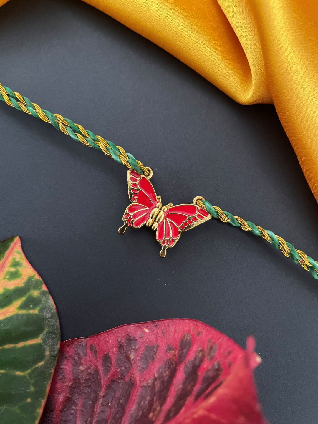 Digital Dress Room Butterfly Magnet Pendant Thread Rakhi