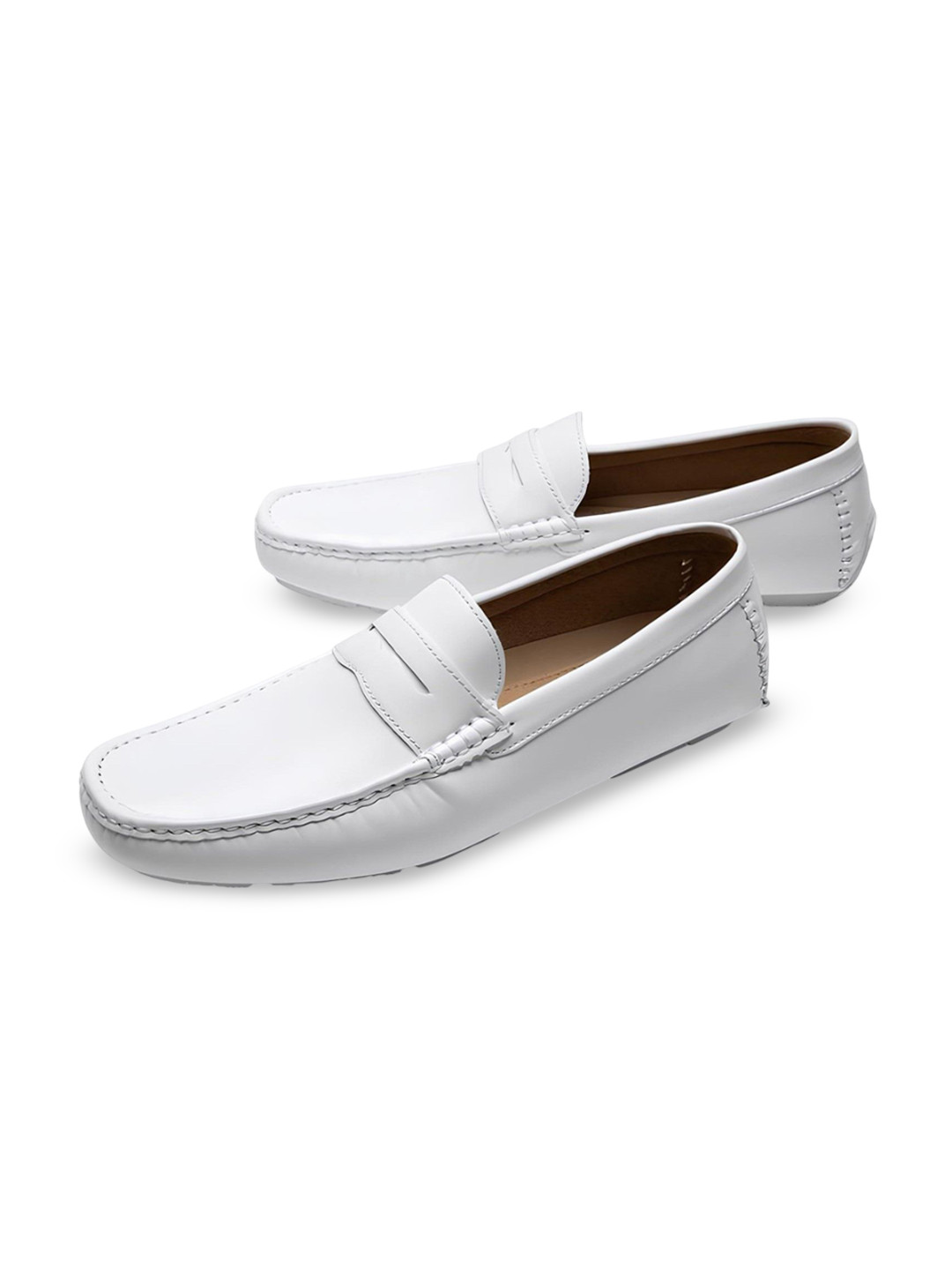 MICHEAL FERAAS Men Penny Cut Leather Loafers