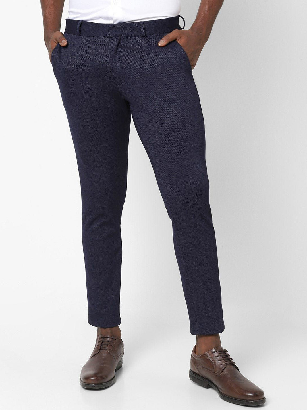 The Collection Men's Pin Dot Knitted Slim Fit Stretch Trouser