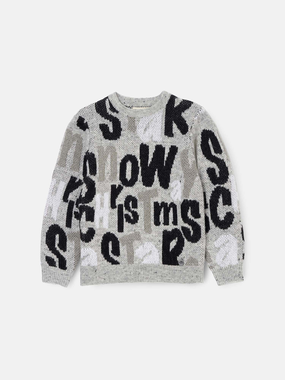 Angel & Rocket Boys Typography Printed Sweater