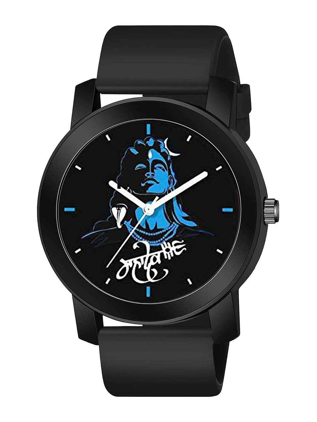 CSAMON Men Printed Dial & Straps Analogue Watch Pado BLK Jata Mahadev 804 BLK