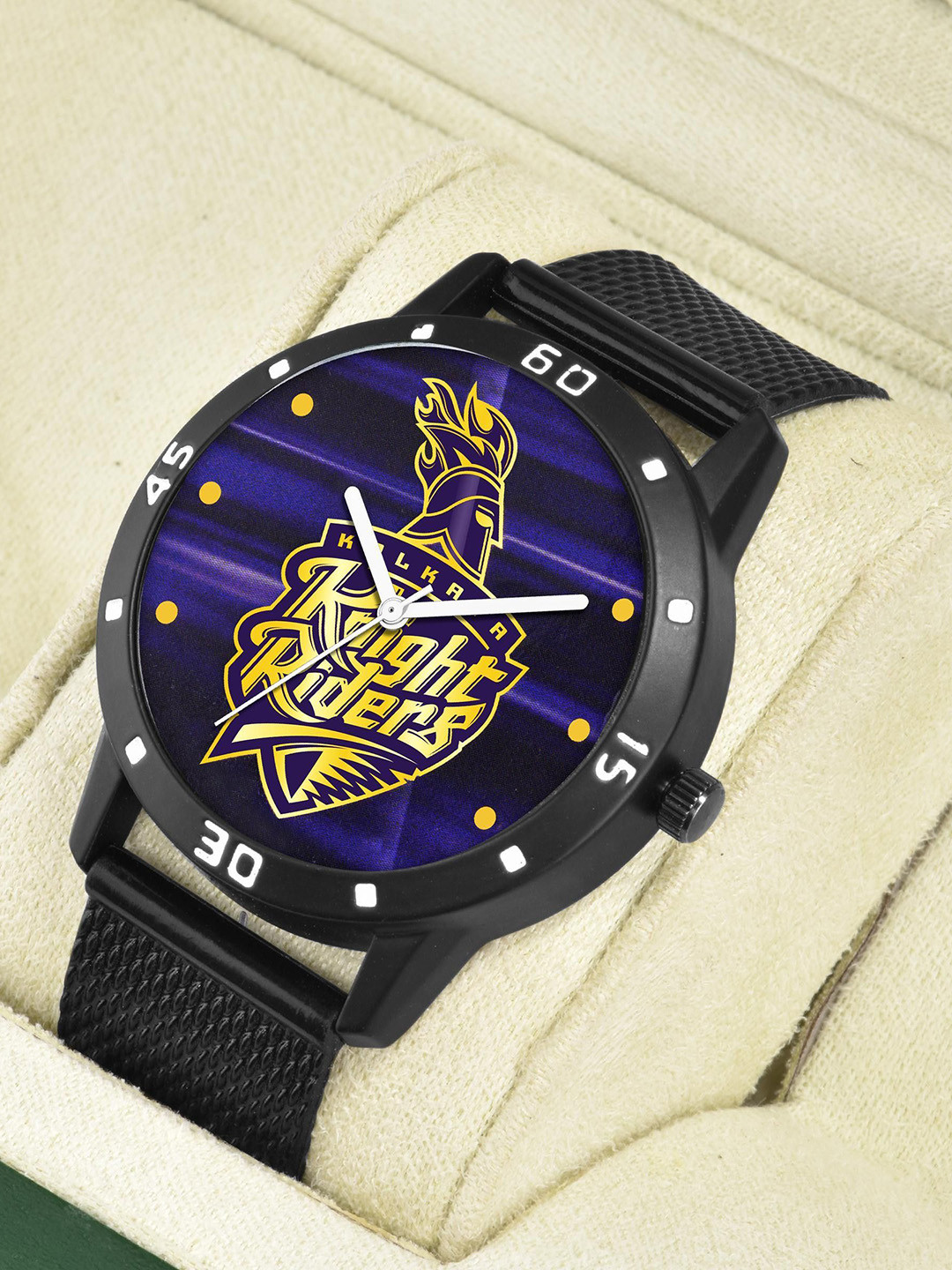 Gopal Shopcart Unisex Printed Dial Analogue Watch KKR_BlackAeviyo_Case