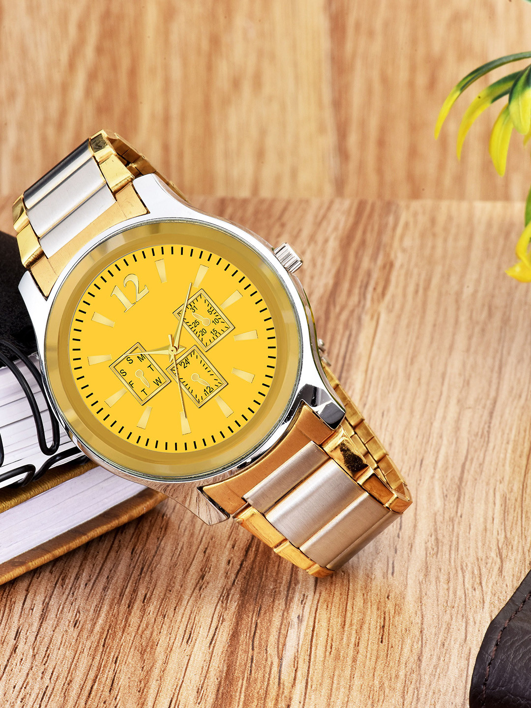 Gopal Shopcart Unisex Bracelet Style Straps Analogue Watch GP Gold Yellow Milar D