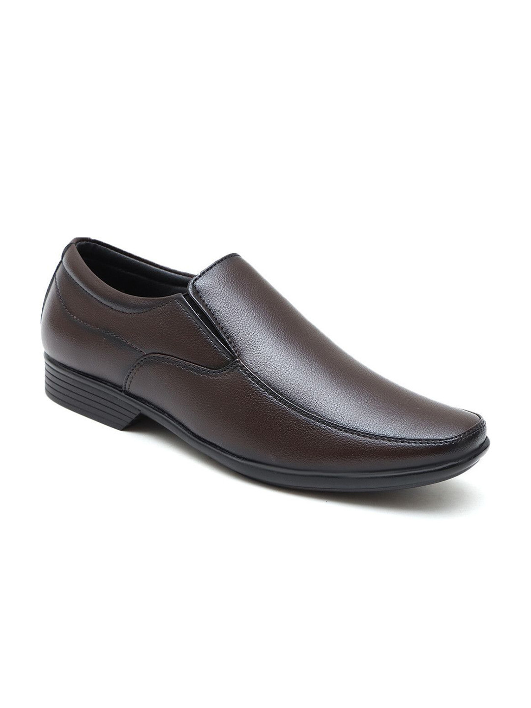 Vechlo Men Leather Formal Slip-On Shoes