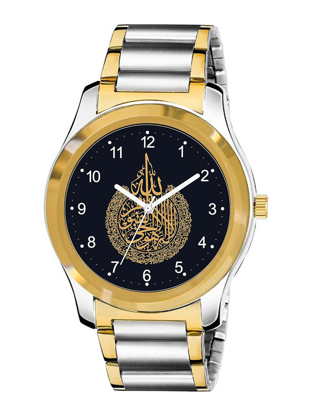 CSAMON Men Round Dial & Stainless Steel Straps Analogue Watch GPChain Islamic NUM04 CD