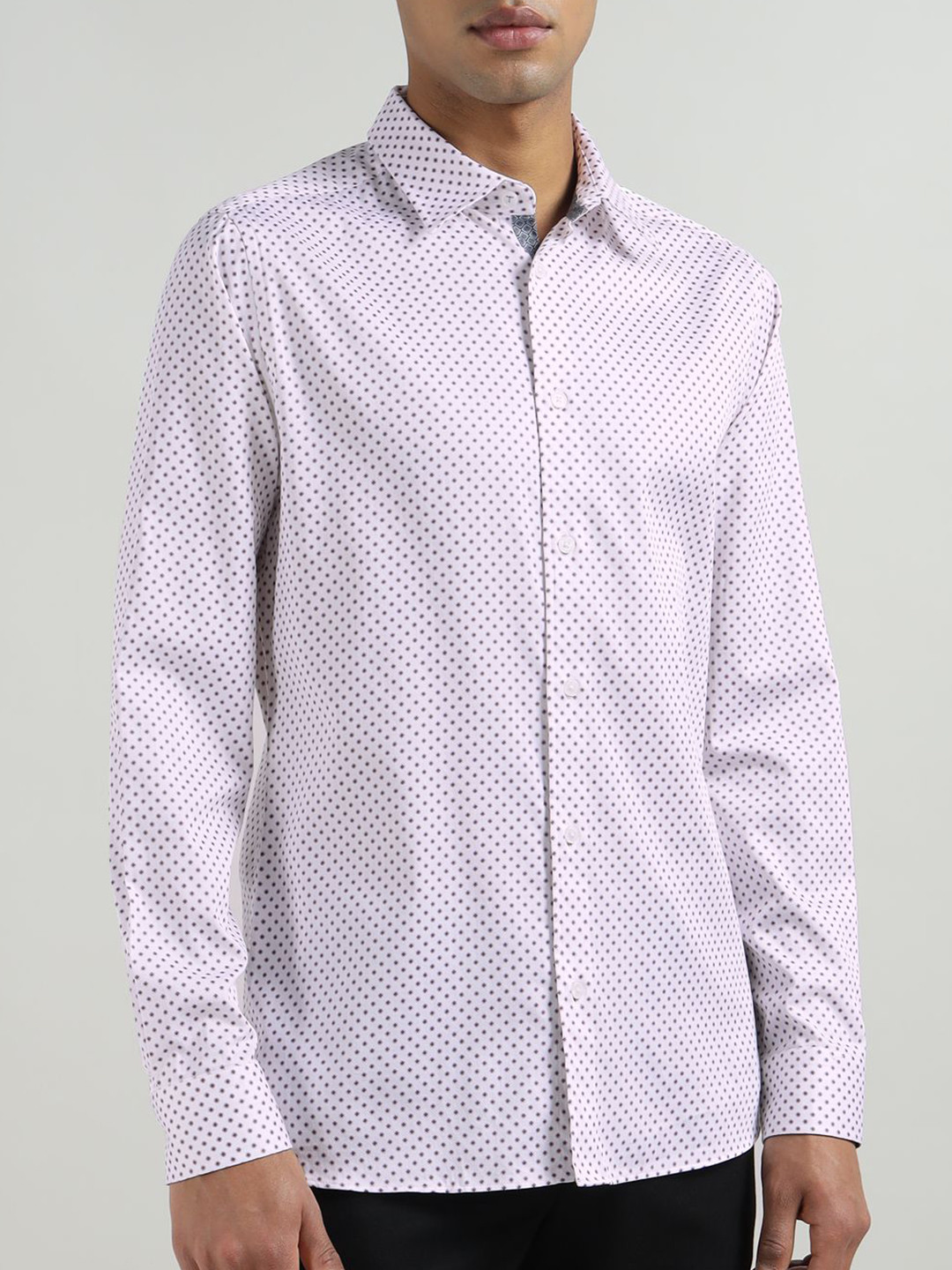 Ted Baker Men Micro Ditsy Printed Spread Collar Formal Shirt