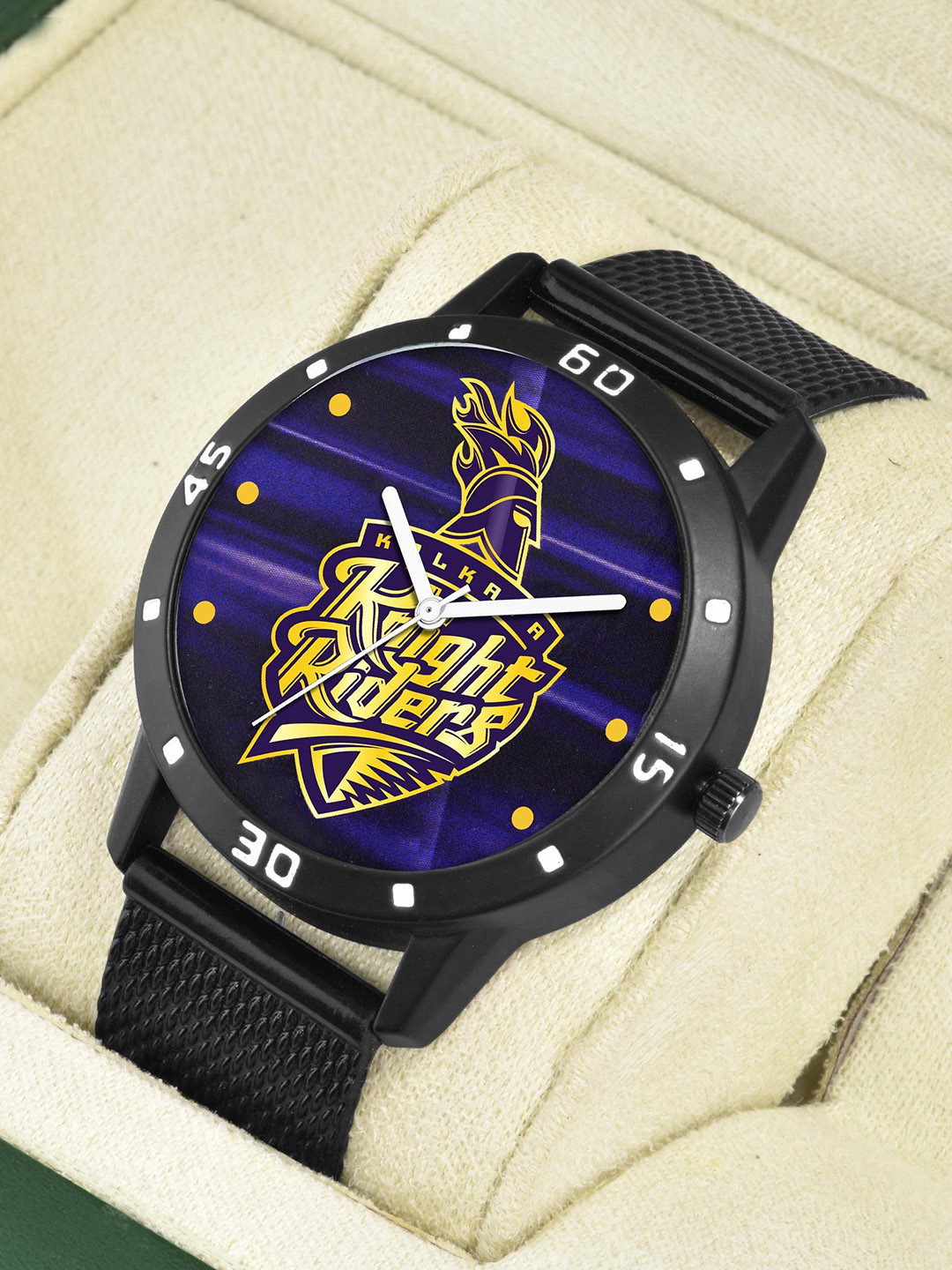 CSAMON Men Printed Dial & Regular Straps Analogue Watch KKR_BlackAeviyo_Case